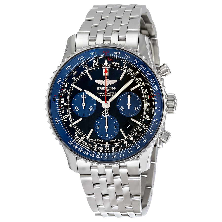 Breitling Navitimer 01 Limited Blue Edition Men's Watch AB012116/BE09SS AB012116-BE09-447A