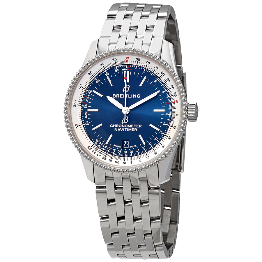 Breitling Navitimer 1 Automatic Chronometer Blue Dial Men's 5.3 -6.3 Inches Watch A17325211C1A1