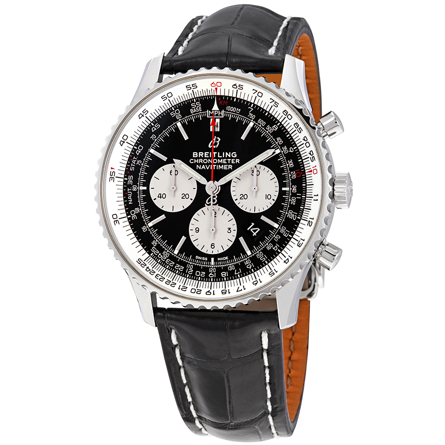 Breitling Navitimer 1 B01 Black Chronograph Dial Automatic Men's Watch AB0127211B1P2