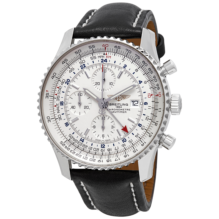 Breitling Navitimer 1 Chronograph Automatic Chronometer Silver Dial Men's Watch A2432212-G571-441X-A20BA.1