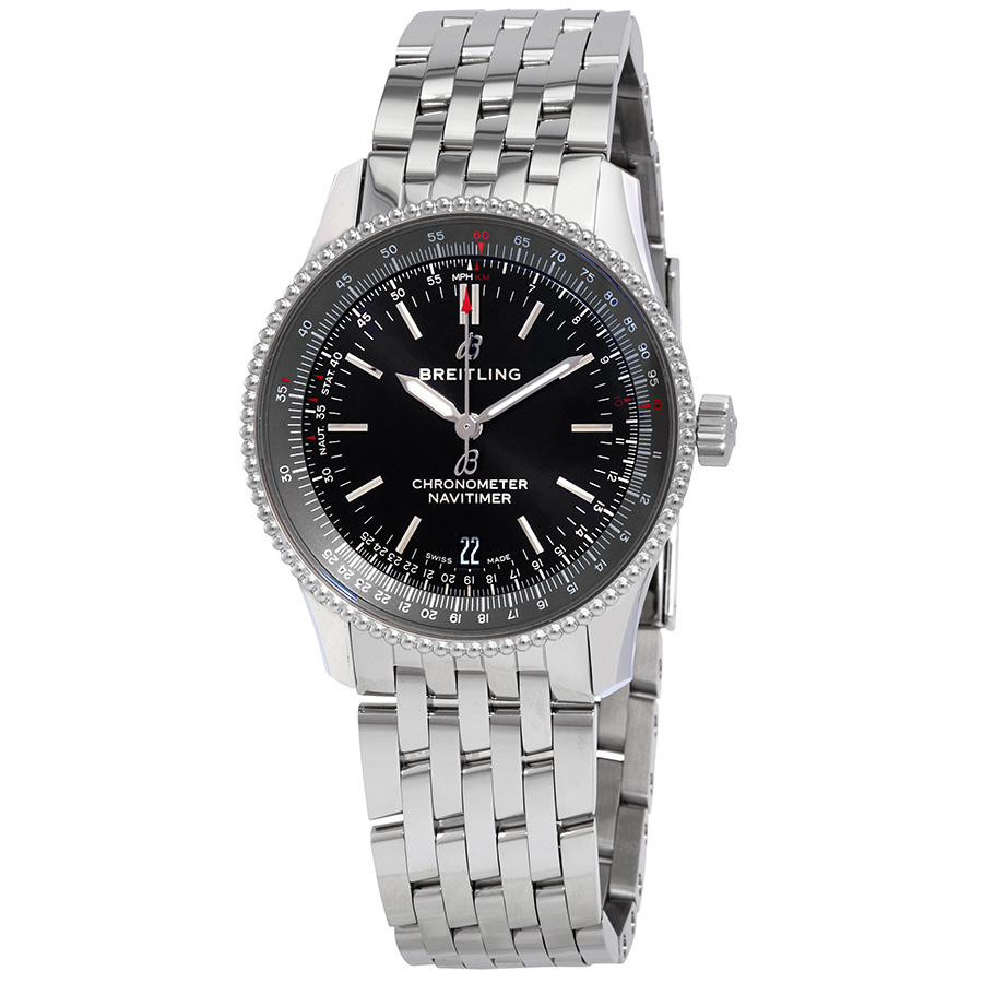 Breitling Navitimer 38 mm Automatic Chronometer Black Dial Men's Watch A17325241B1A1