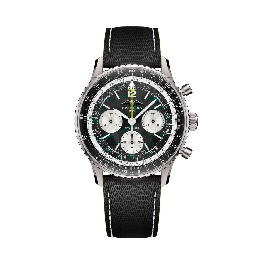 Navitimer Aston Martin Aramco Formula ONE team Chronograph Automatic Chronometer Black Dial Men's Watch