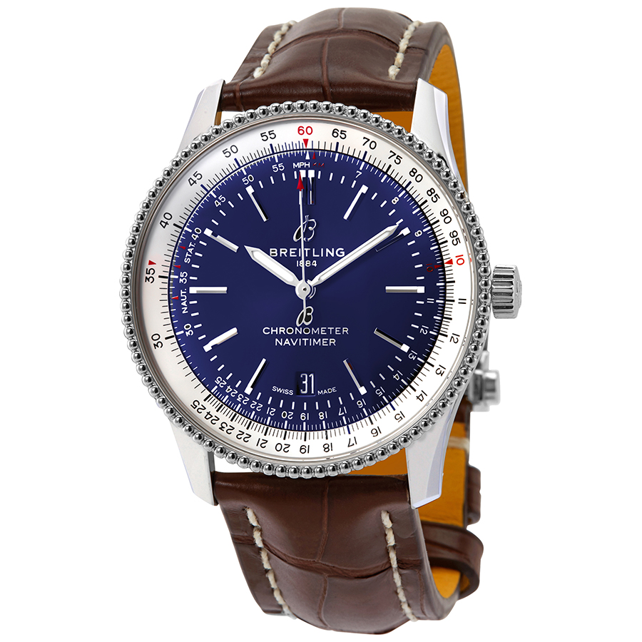 Breitling Navitimer Automatic Blue Dial Brown Leather Men's 41 mm Watch A17326211C1P2