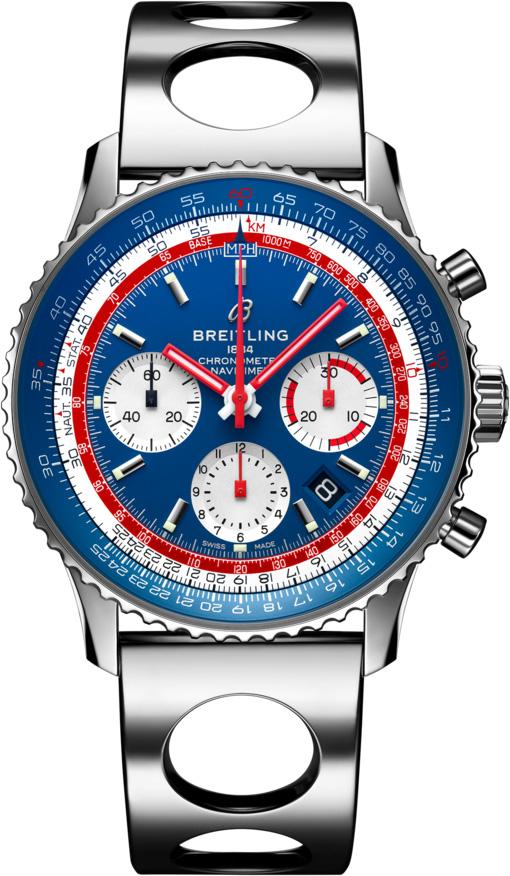 Breitling Navitimer Chronograph Automatic Chronometer Blue Dial Men's Watch AB01212B1C1A2