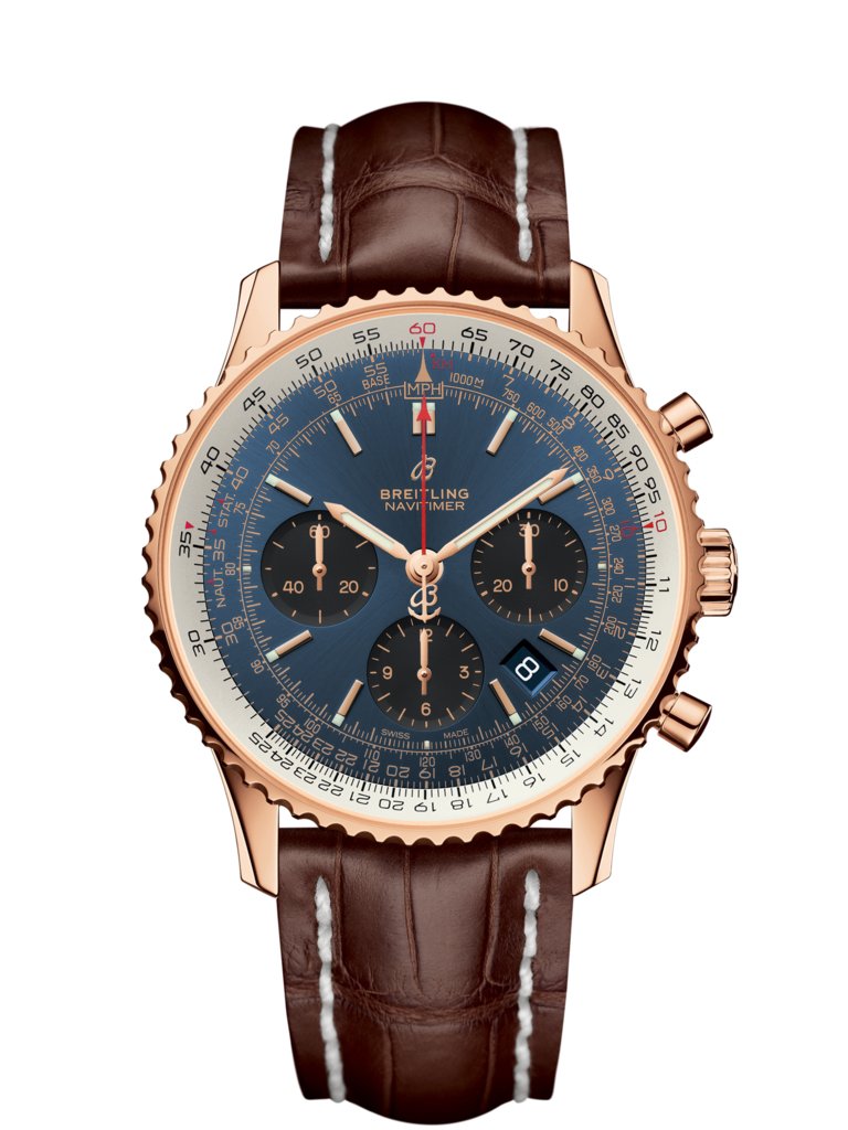 Breitling Navitimer Chronograph Automatic Chronometer Blue Dial Men's Watch RB0121211C1P4