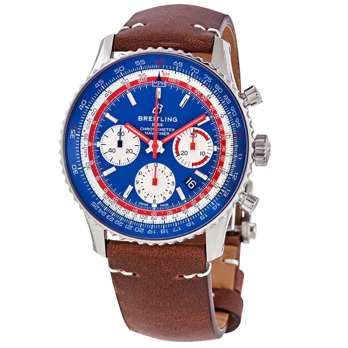Breitling Navitimer Chronograph Automatic Chronometer Pan Am Edition Men's Watch AB01212B1C1X2