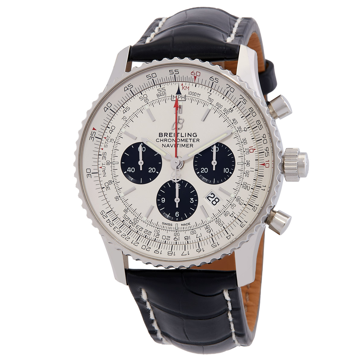 Breitling Navitimer Chronograph Automatic Silver Dial Men's Watch AB0311211G1P2