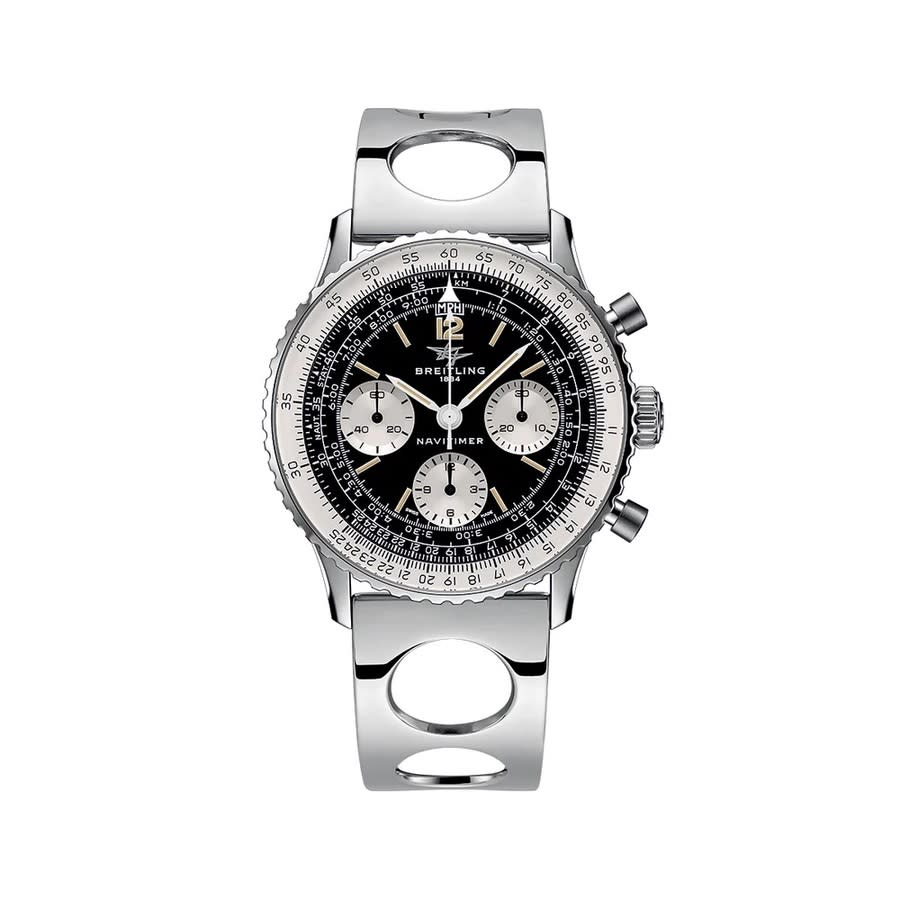 Breitling Navitimer Chronograph Hand Wind Black Dial Men's Watch AB09501A1B1A1