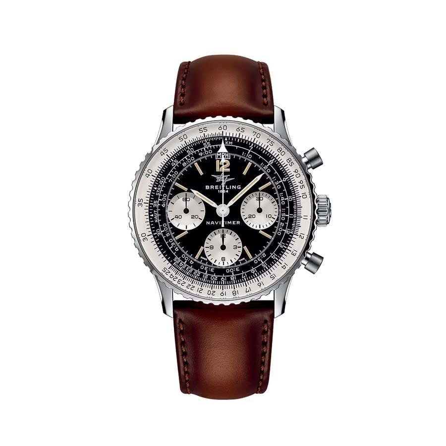 Breitling Navitimer Chronograph Hand Wind Black Dial Men's Watch AB09501A1B1X1