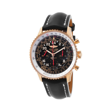 Breitling Navitimer Cosmonaute Black Dial 18K Rose Gold Men's Watch RB0210B3/BC19BKLT