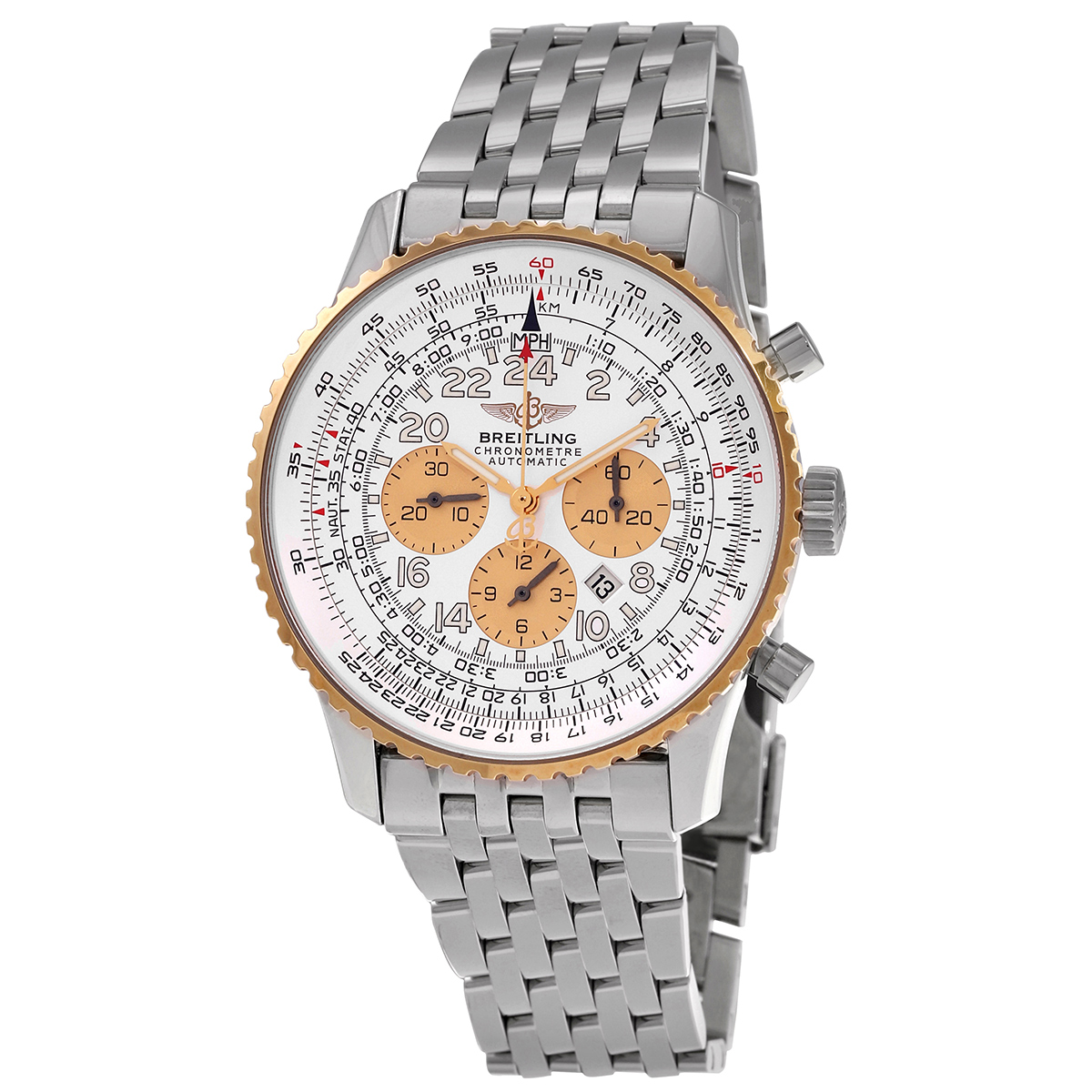 Breitling Navitimer Cosmonaute Chronograph Automatic White Dial Men's Watch D2232212/B567