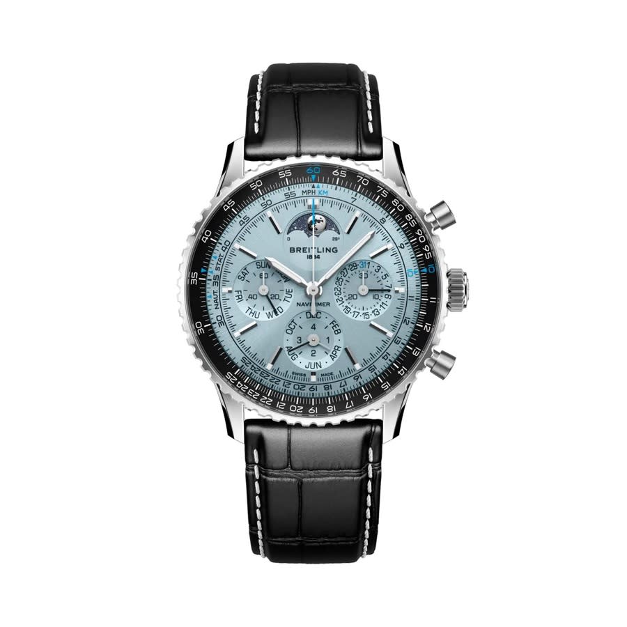 Navitimer Perpetual Chronograph Automatic Chronometer Moon Phase Blue Dial Men's Watch