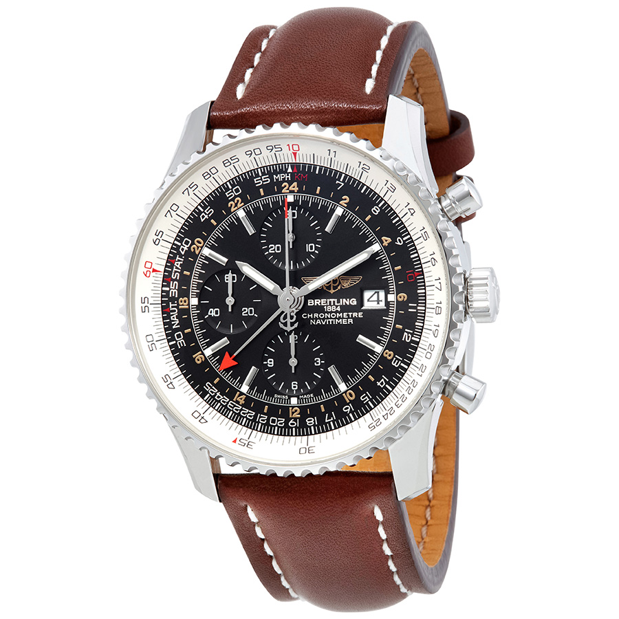 Breitling Navitimer World Black Dial Men's Watch A2432212-B726BRLT
