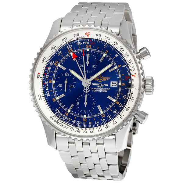 Breitling Navitimer World Blue Dial Men's Watch A2432212-C651SS