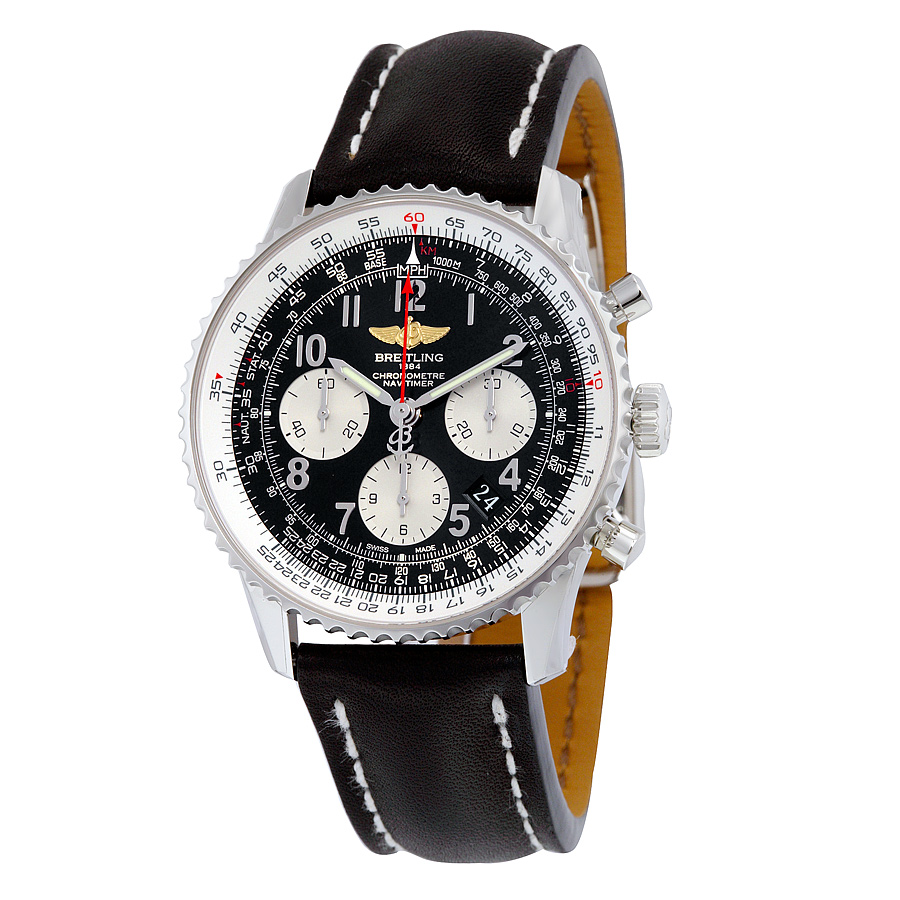 Breitling Navtimer 01 Black Dial Chronograph Automatic Men's Watch AB012012-BB02BKLD