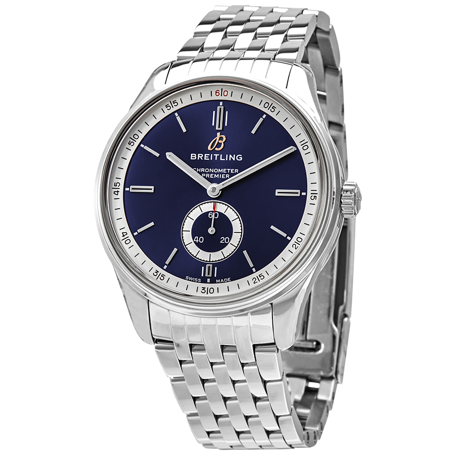 Breitling Premier Automatic Chronometer Blue Dial Men's Watch A37340351C1A1  842047176504 - Watches, Premier - Jomashop