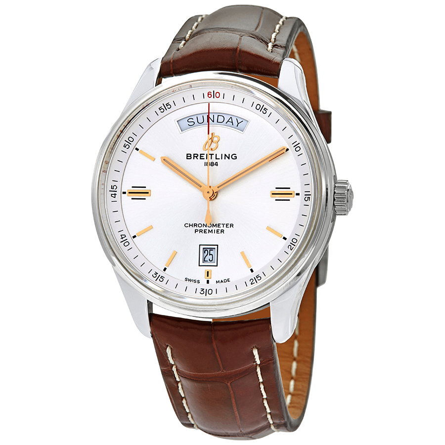 Breitling Premier Automatic Chronometer Silver Dial Men's Watch A45340211G1P2