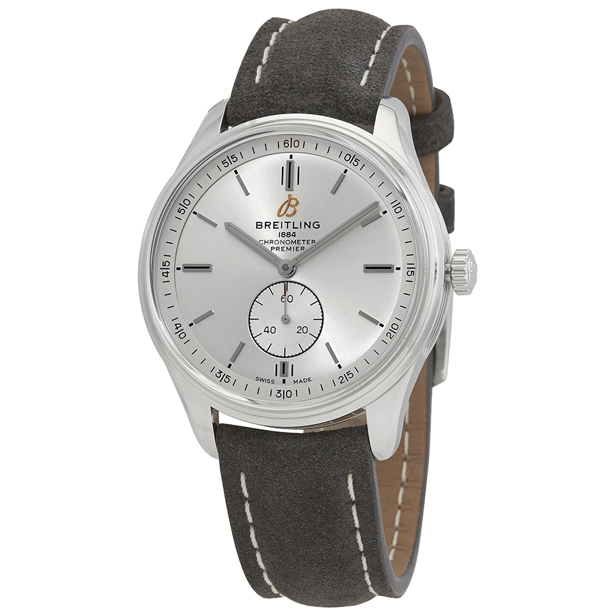 Breitling Premier Automatic 40mm Stainless Steel Silver Dial Mens Watch - A37340351G1X2