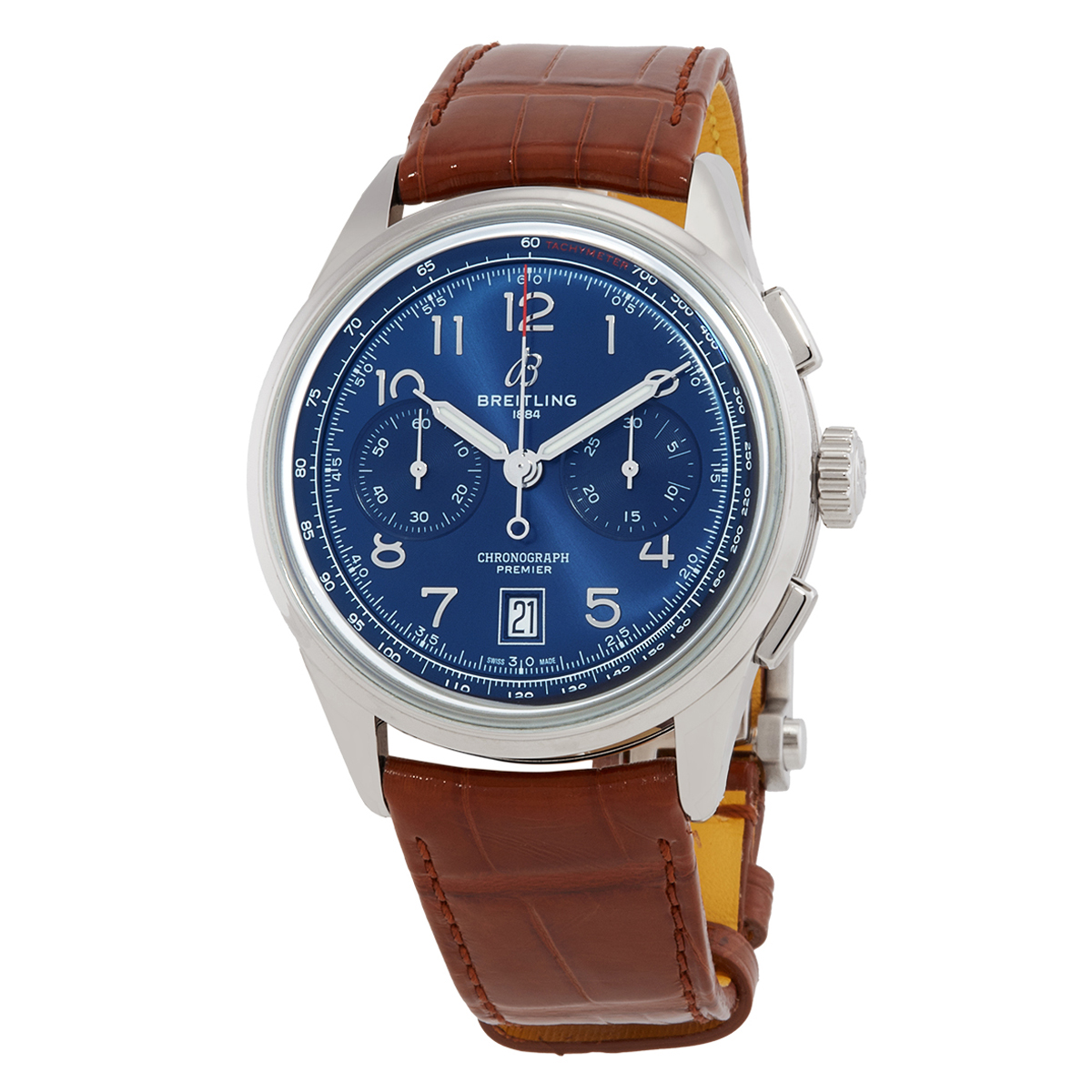 Breitling Premier B01 Chronograph 42 Automatic Blue Dial Men's Watch AB0145171C1P1