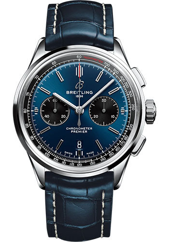 Breitling Premier B01 Chronograph Automatic Blue Dial Men's Watch AB0118221C1P2