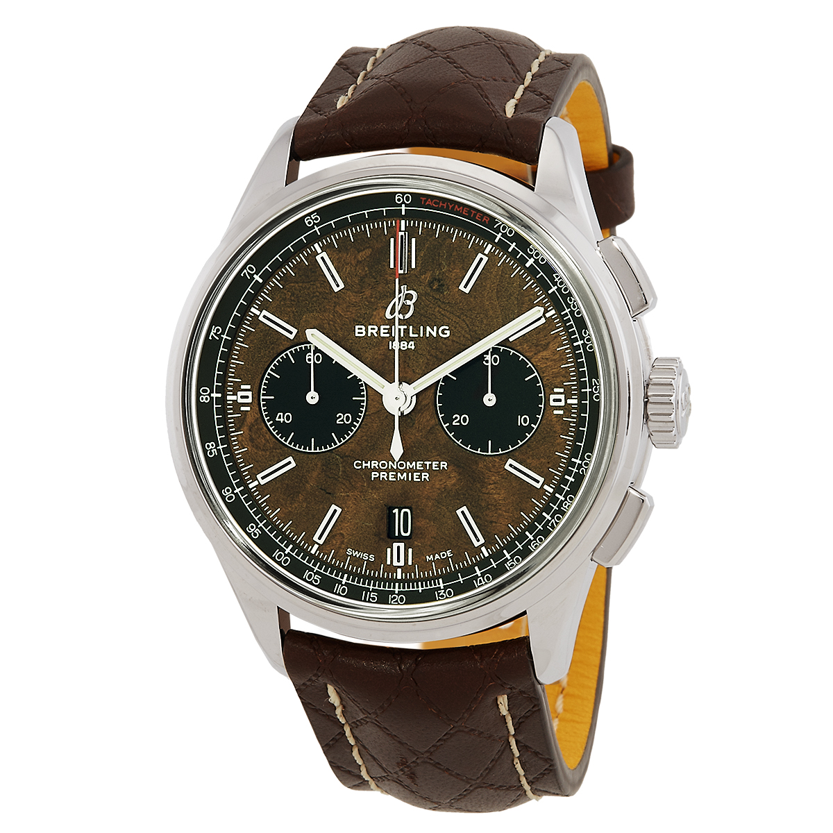 Breitling Premier B01 Chronograph Automatic Brown Dial Men's Watch AB01181A1Q1X2