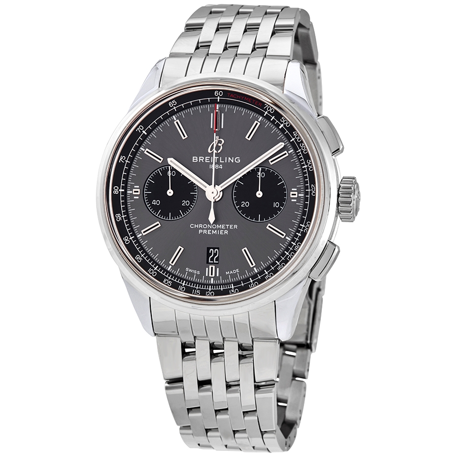 Breitling Premier B01 Chronograph Automatic Grey Dial Men's Watch  AB0118221B1A1 842047179994 - Watches - Jomashop