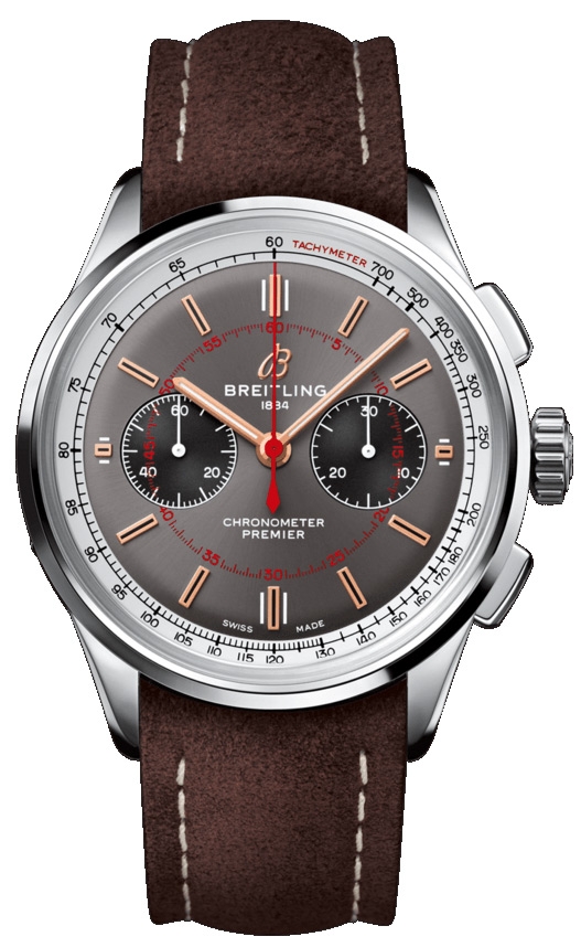 Breitling Premier B01 Chronograph Automatic Grey Dial Men's Watch AB0118A31B1X1