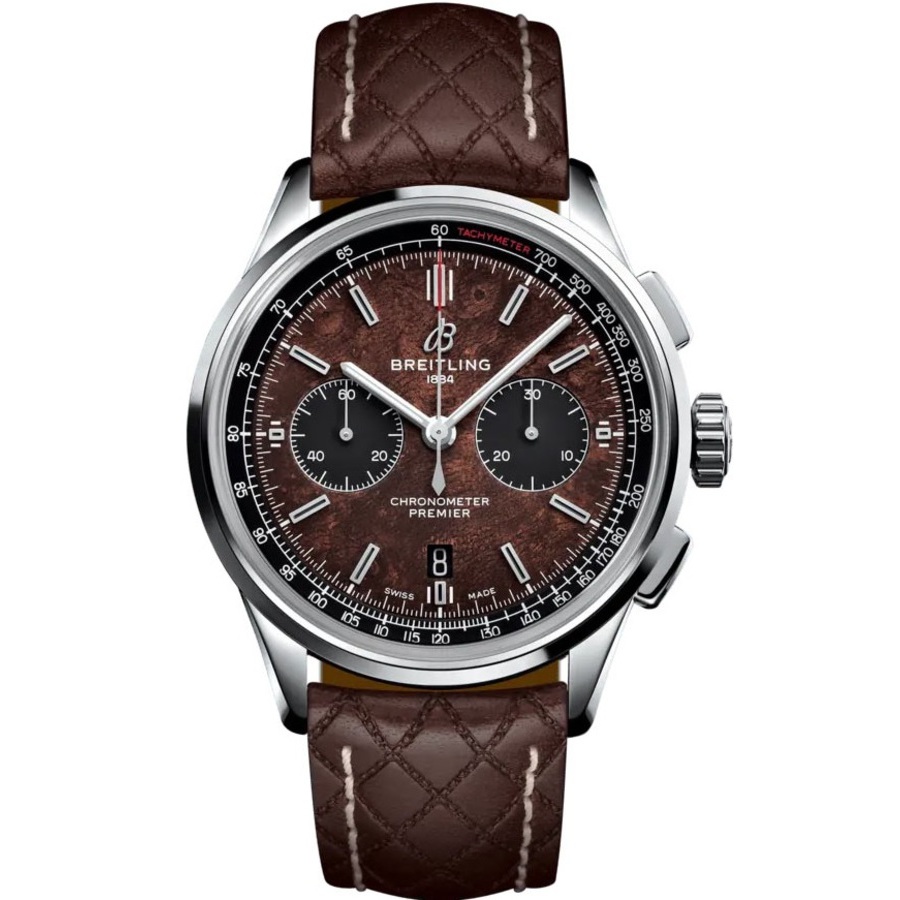 Breitling Premier Chronograph Automatic Brown Dial Men's Watch AB01181A1Q1X1