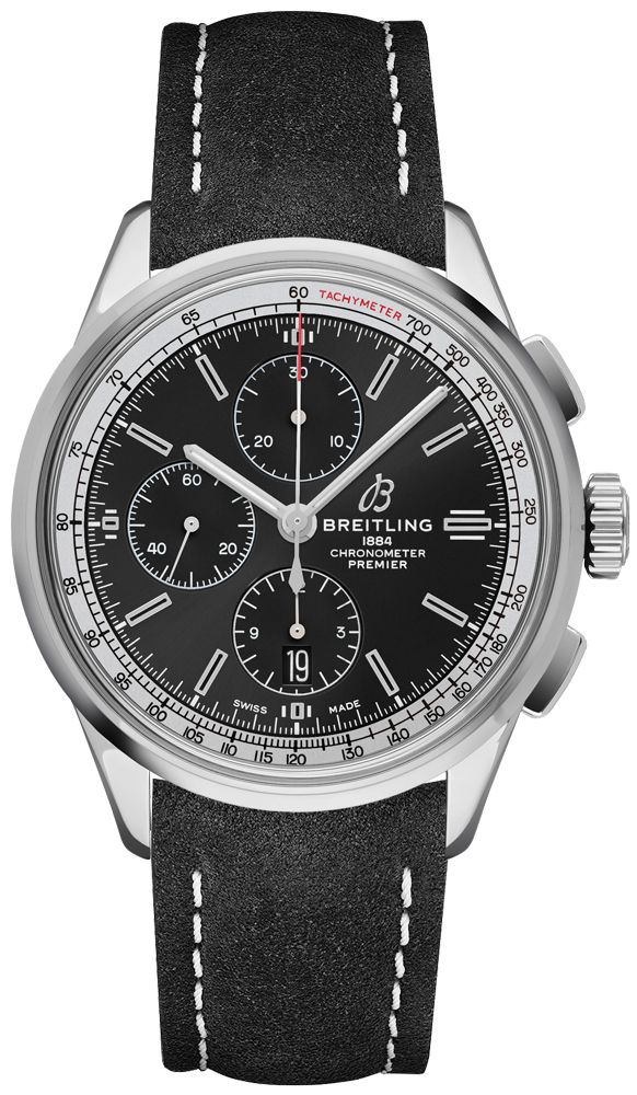 Breitling Premier Chronograph Automatic Chronometer Black Dial Men's Watch A13315351B1X2