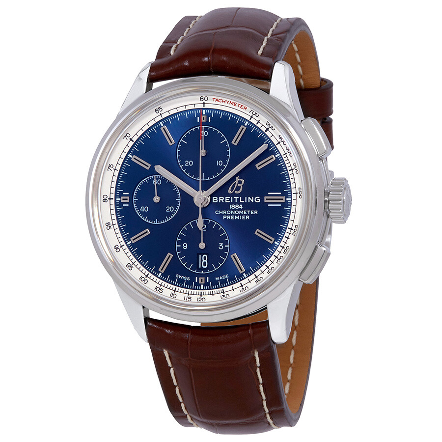 Breitling Premier Chronograph Automatic Chronometer Blue Dial Men's