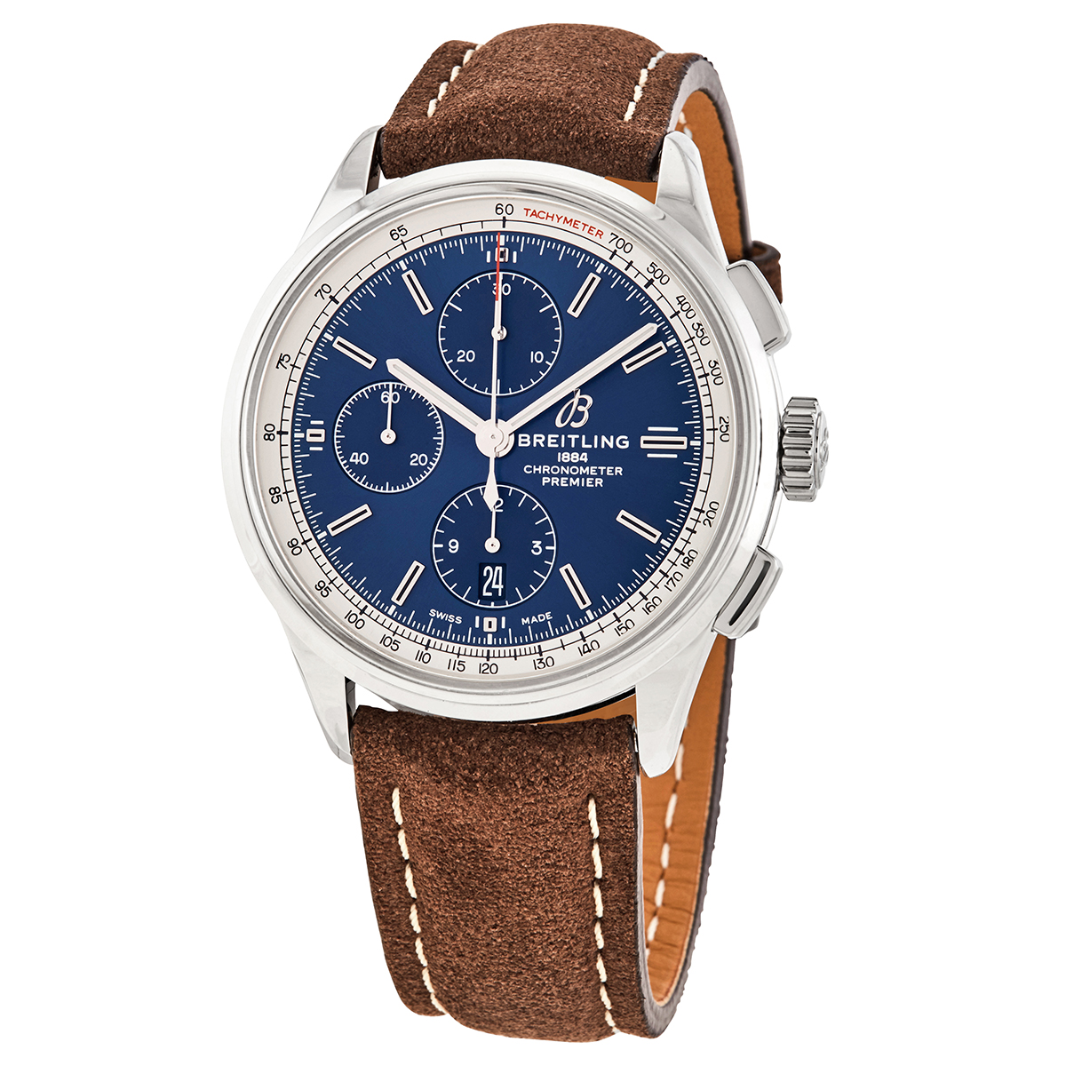 Breitling Premier Chronograph Automatic Chronometer Blue Dial Men's Watch A13315351C1X2