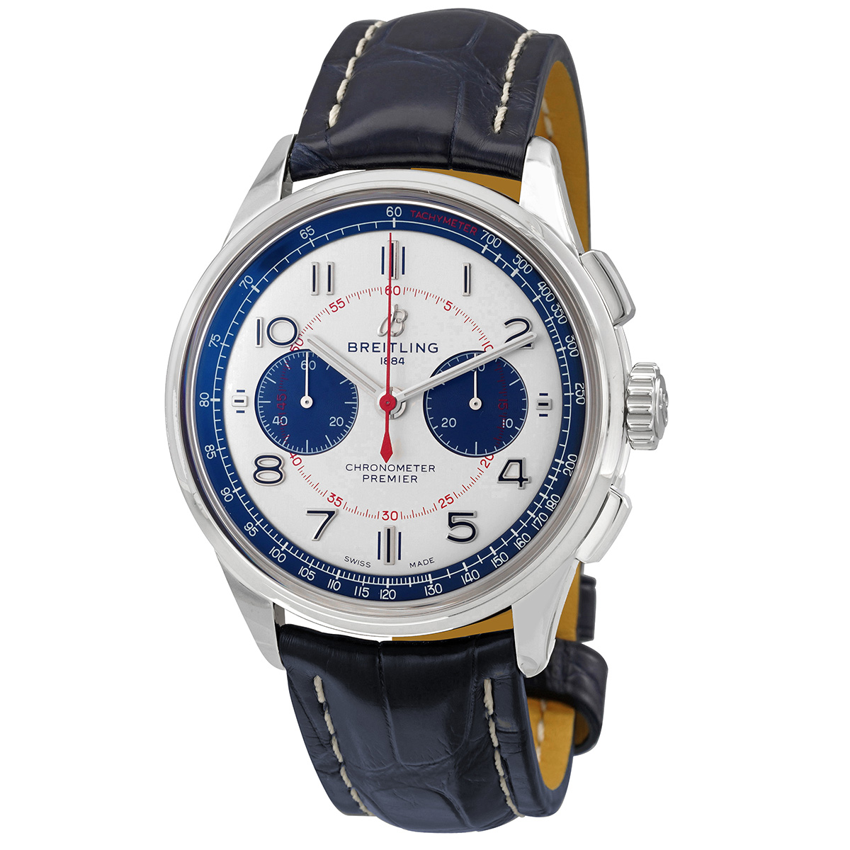 Breitling Premier Chronograph Automatic White Dial Mens Watch 