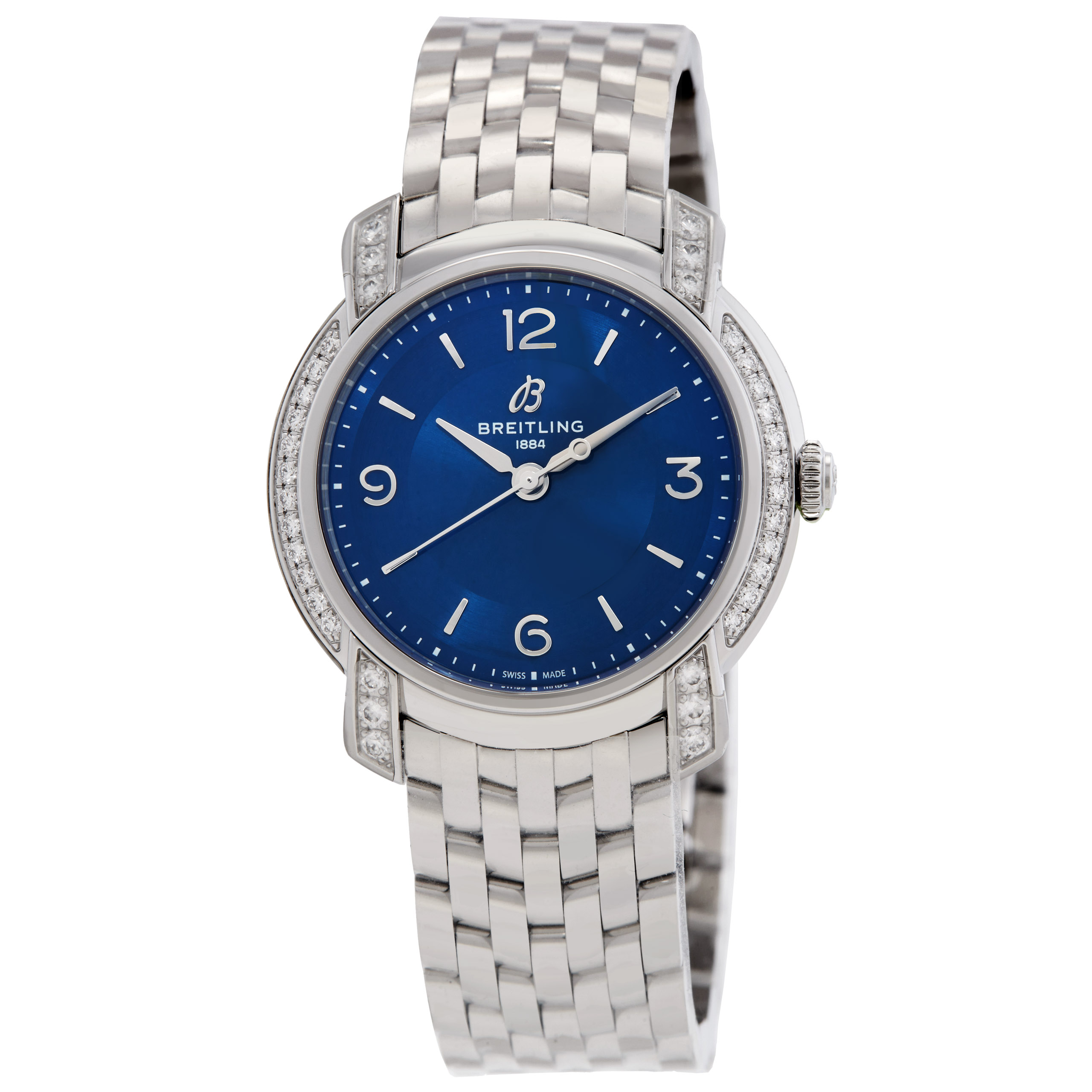 Premier Quartz Diamond Blue Dial Ladies Watch