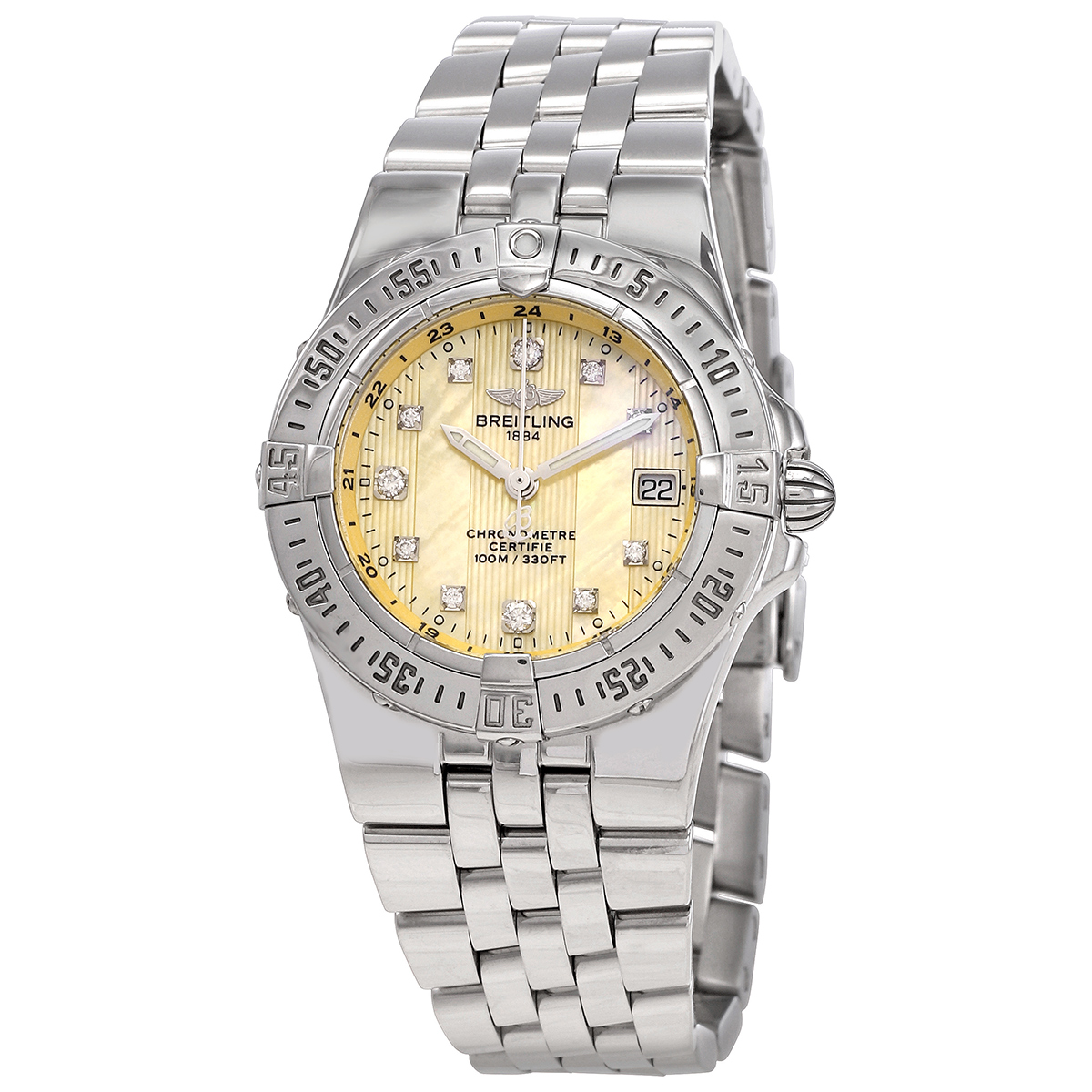 Breitling Starliner Quartz Chronometer Diamond Ladies Watch A7134012/I510.360A