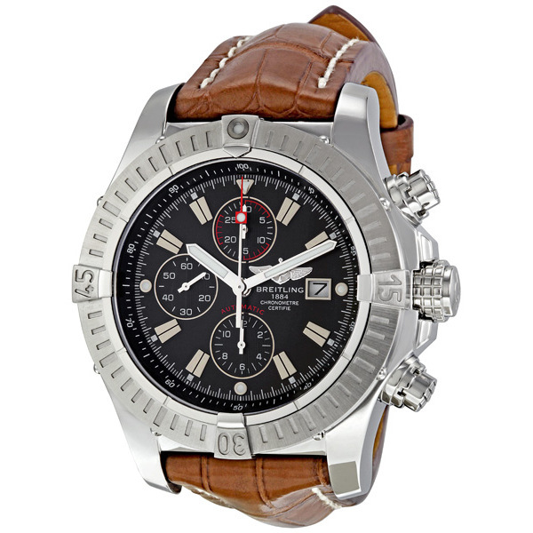 Breitling Super Avenger Black Dial Automatic Chronograph Men's Watch A1337011-B907BRCT