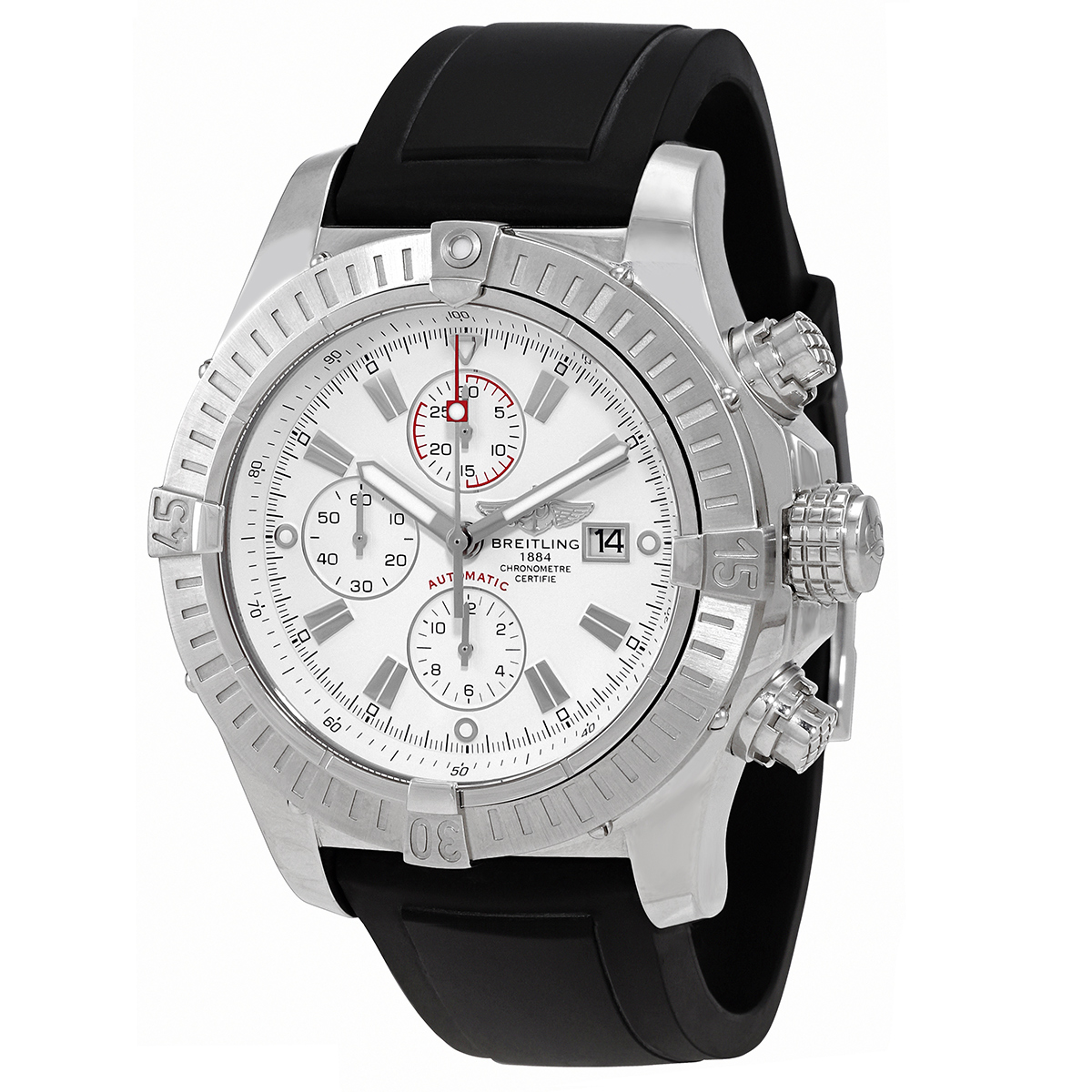 Breitling Super Avenger Chronograph Automatic Chronometer White Dial Men's Watch A1337011/B973.135S.A20S.1