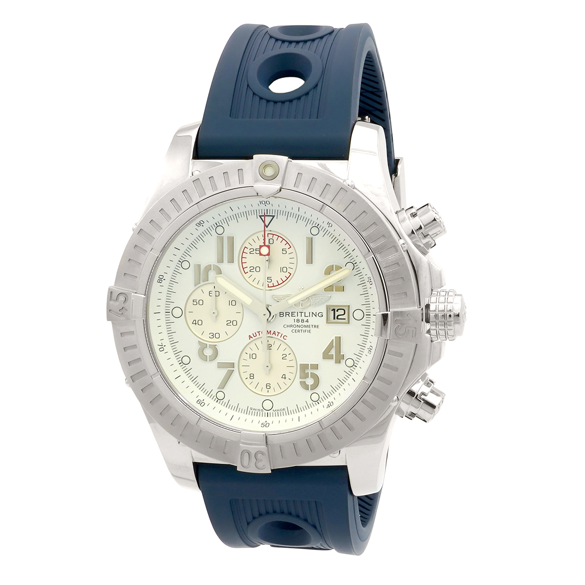 Breitling Super Avenger Chronograph Automatic Chronometer White Dial Men's Watch a1337011/b973 - 201s