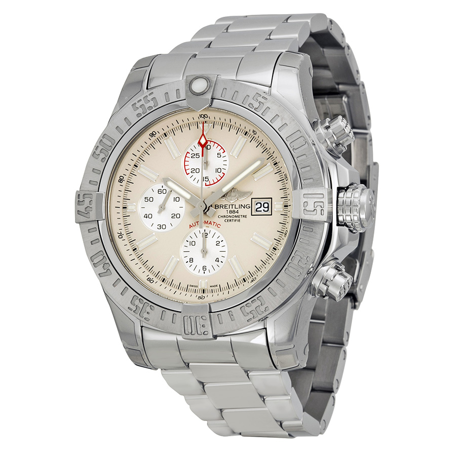 Breitling Super Avenger II Chronograph Silver Dial Men's Watch A1337111-G779SS