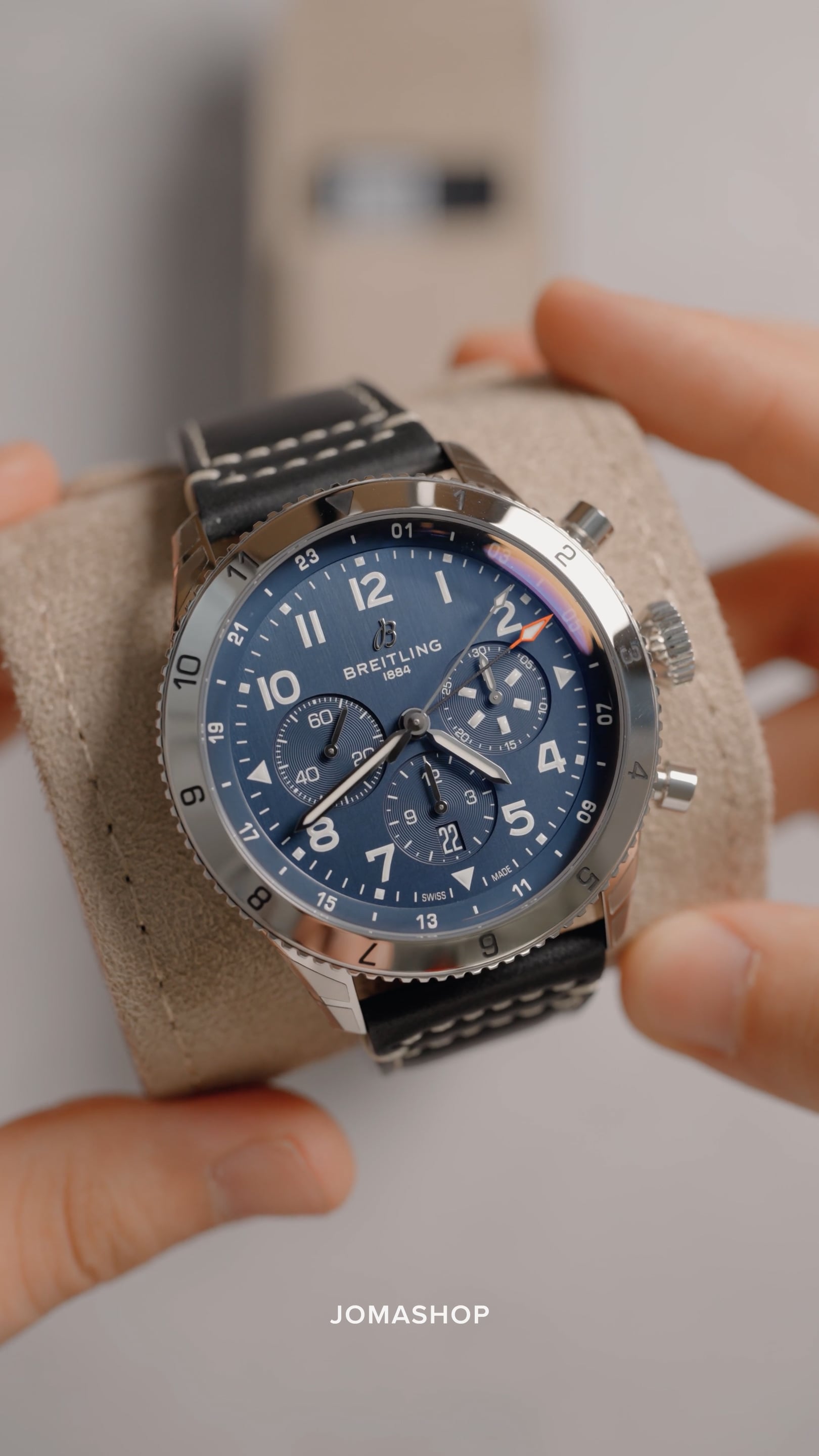 Breitling Super AVI 46 Chronograph Automatic Chronometer Blue Dial