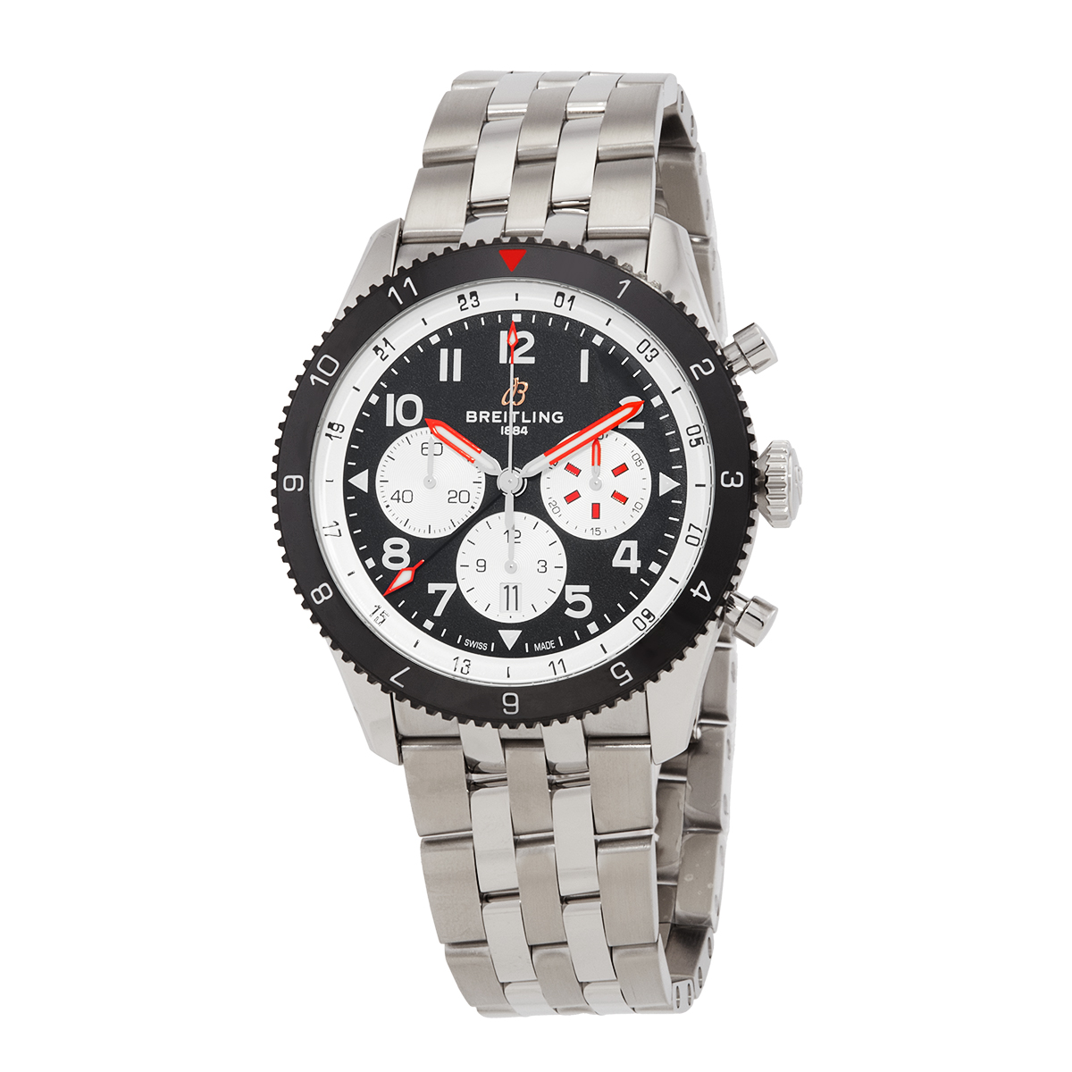 Super Avi 46mm GMT Mosquito Chronograph Automatic Black Dial Men's Watch