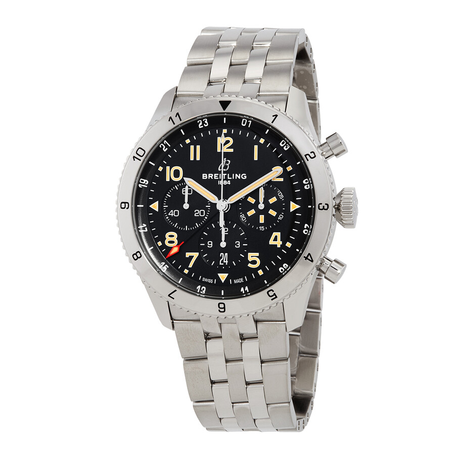 Breitling Super Avi Chronograph Automatic Chronometer Black Dial