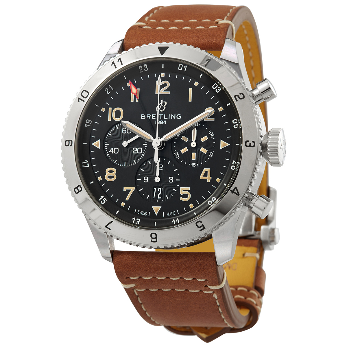 Super Avi Chronograph Automatic Chronometer Black Dial Men's Watch