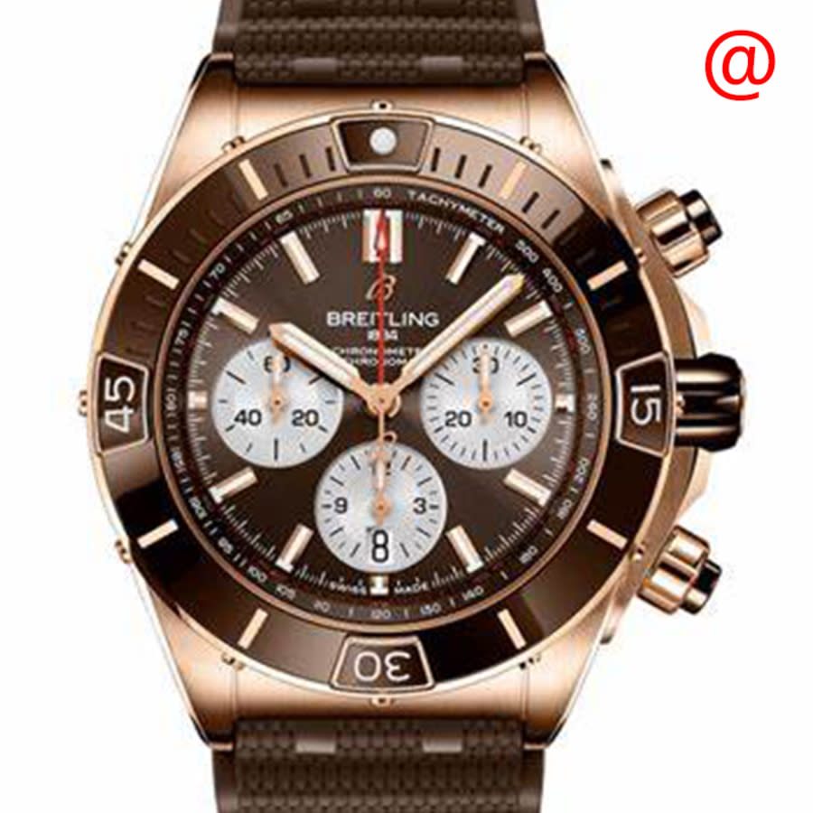 Super Chronomat Chronograph Automatic 18kt Rose Gold Chronometer Brown Dial Men's Watch