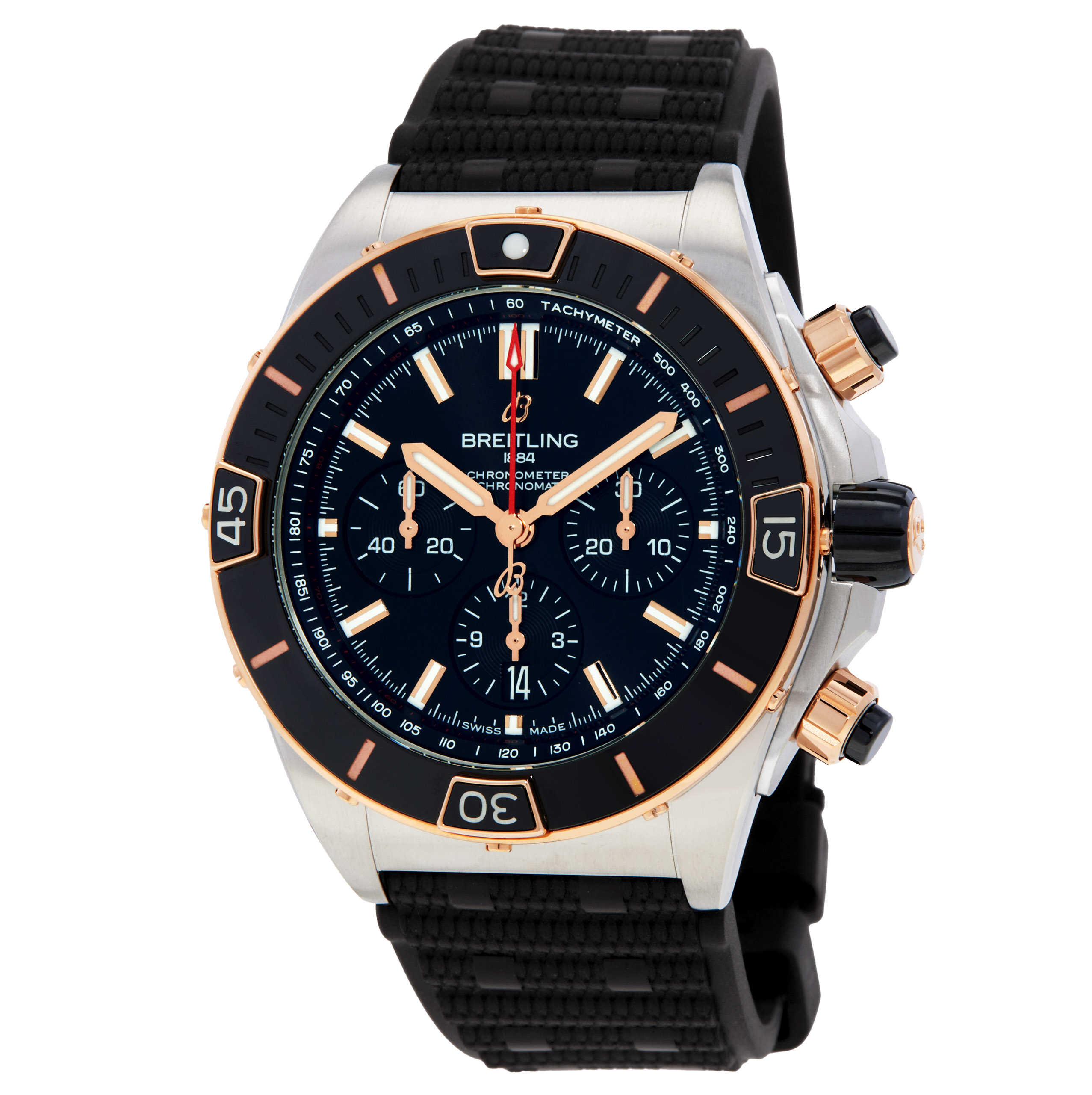 Super Chronomat Chronograph Automatic Chronometer Black Dial Men's Watch
