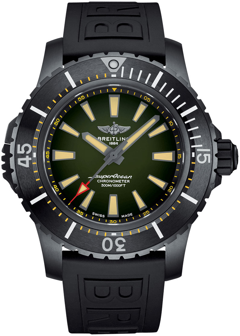 Breitling Superocean Automatic Chronometer Green Dial Men's Watch V17369241L1S1