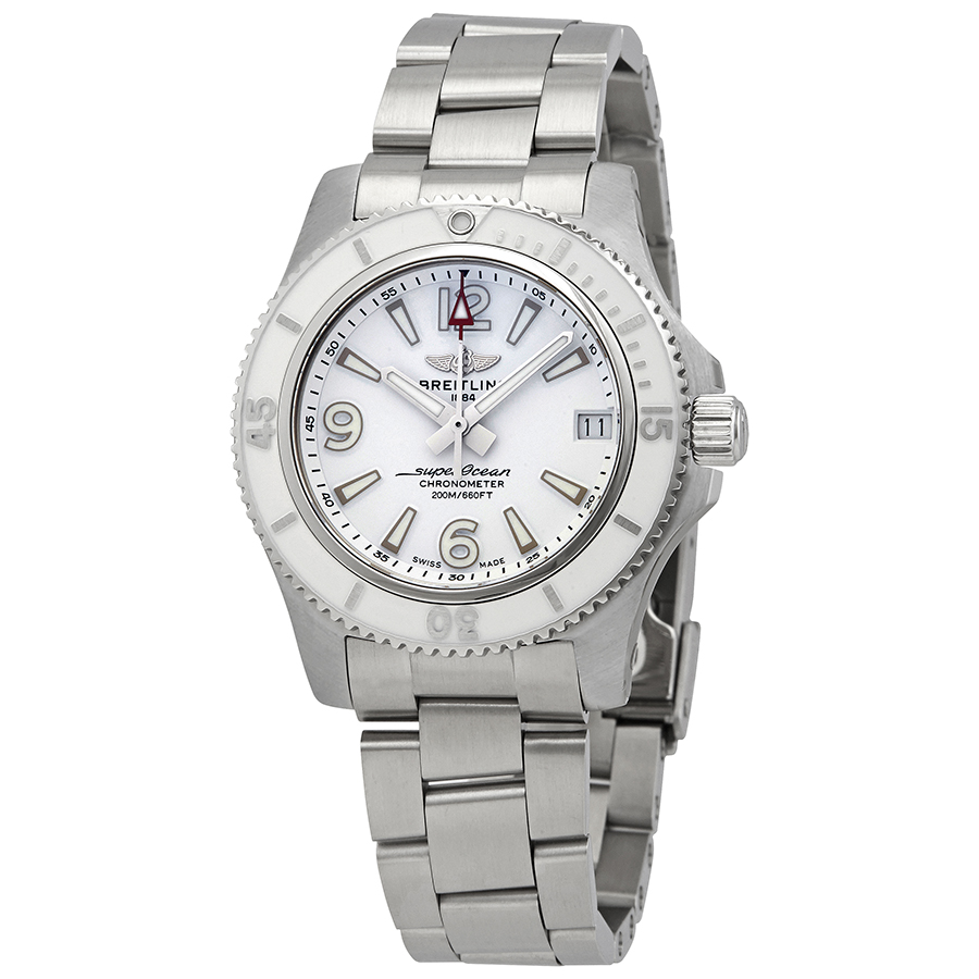 Breitling Superocean Automatic Chronometer White Dial 36mm Watch A17316D21A1A1