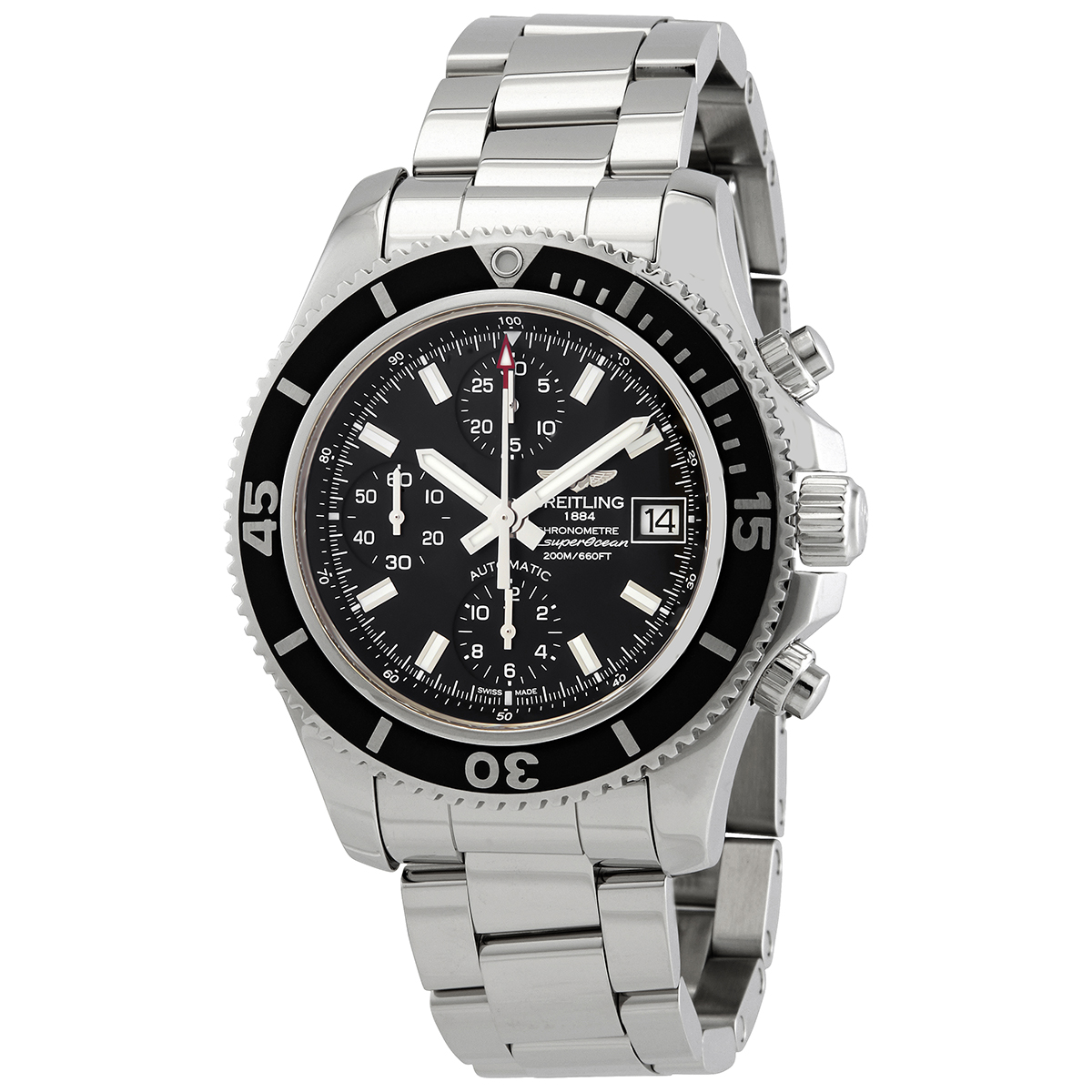 Breitling Superocean Chronograph Automatic Chronometer Black Dial Men's Watch A13311C91B1A1