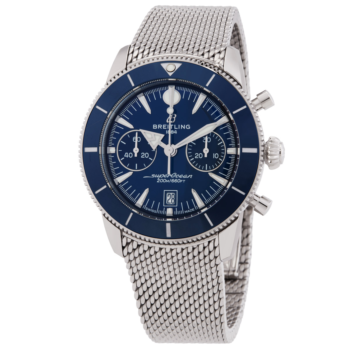 Superocean Chronograph Automatic Chronometer Blue Dial Men's Watch