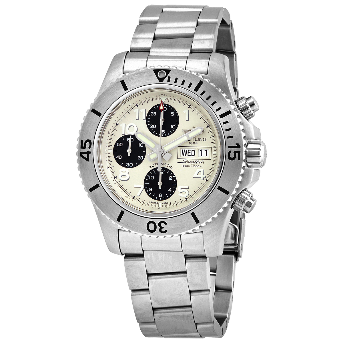 Breitling Superocean Chronograph Automatic Chronometer Silver Dial Men's Watch A13341C3/G782-162A