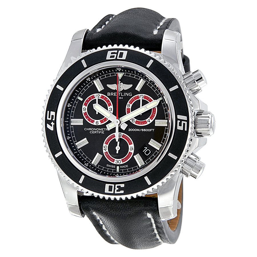 Breitling SuperOcean Chronograph M2000 Black Dial Stainless Steel Men's Watch A73310A8-BB72BKLT